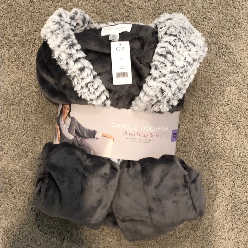 Carole Hochman Plush Wrap Robe - XS